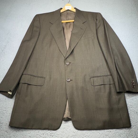 Canali Sport Coat Mens 44 R Brown Italian Wool Blazer Suit Jacket Office Wear‎